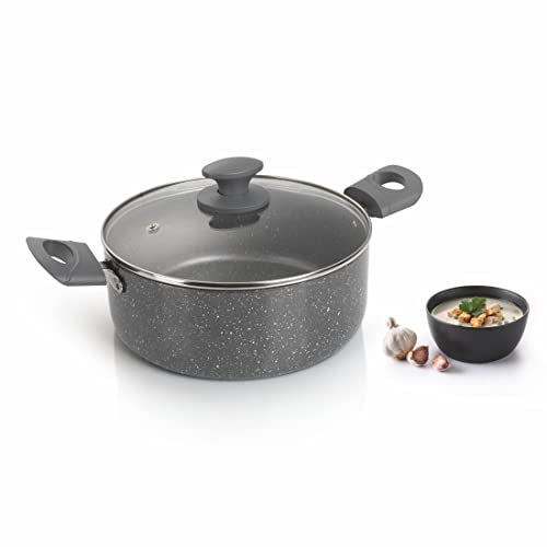 Alda Marbello Non Stick Casserole with Lid 28cm 8.0 Litre - Image 1