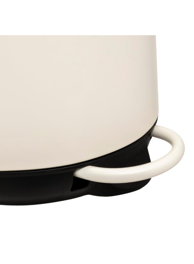 Five Simply Smart Duo Bathroom Waste Pedal Bin Ivory and Black 5 L 200170A - Image 3