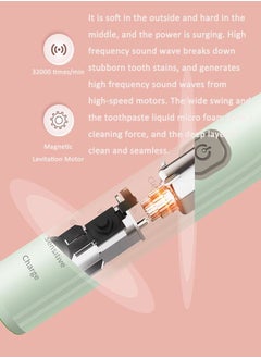 Arabest Rechargeable Toothbrush With 3 Brush Heads White  - Image 4