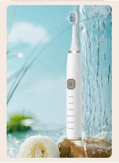 Arabest Rechargeable Toothbrush With 3 Brush Heads White  - Image 1
