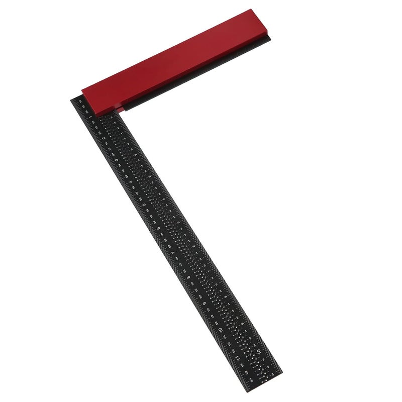 12 Inch Aluminum Alloy T Type Ruler Scribe Tool Durable Accurate Woodworking Measuring Marking - Image 3