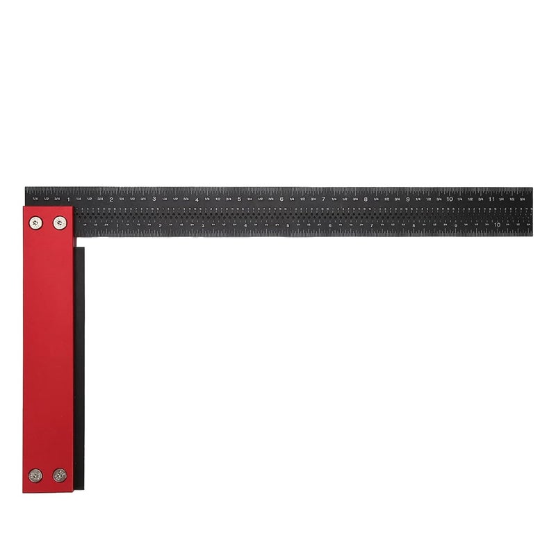 12 Inch Aluminum Alloy T Type Ruler Scribe Tool Durable Accurate Woodworking Measuring Marking - Image 1