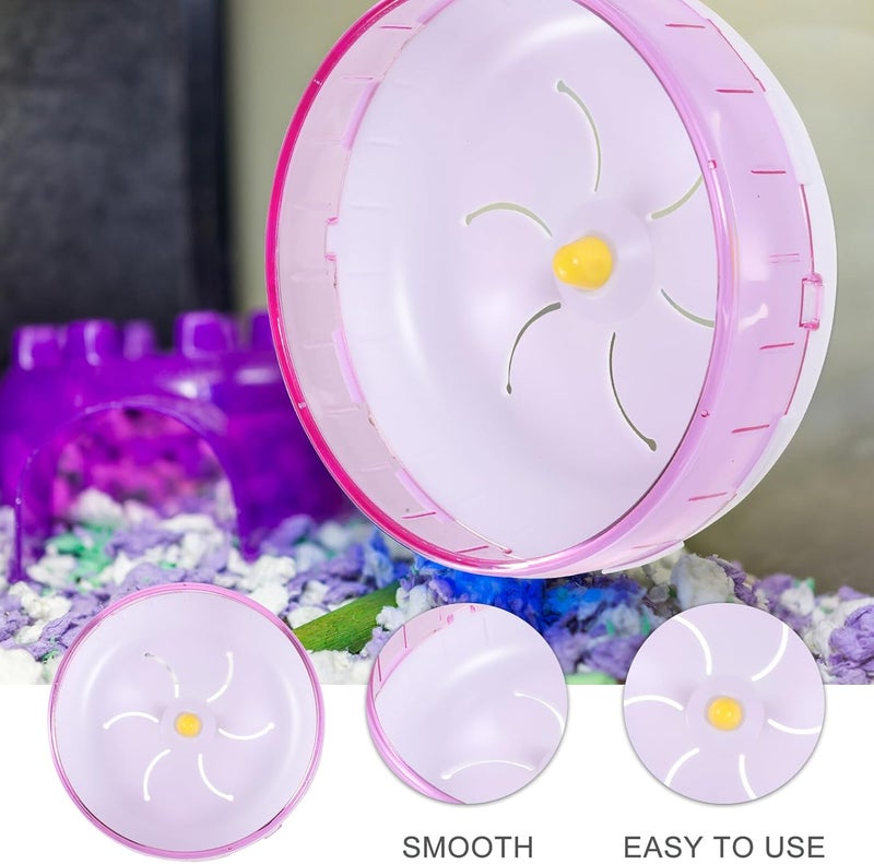 Silent Small Hamster Running Wheel 17.5cm Pink Exercise Wheel for Hedgehogs Gerbils Chinchillas Pet Supplies - Image 4