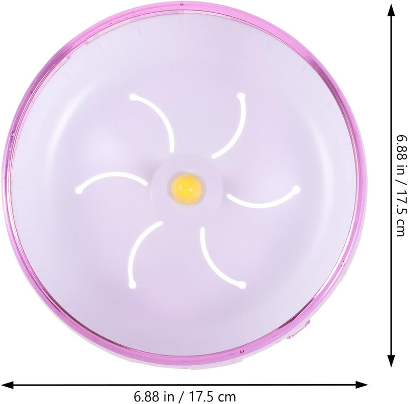 Silent Small Hamster Running Wheel 17.5cm Pink Exercise Wheel for Hedgehogs Gerbils Chinchillas Pet Supplies - Image 2