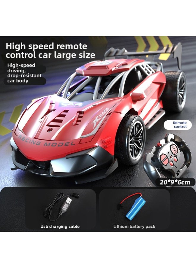 Generic Product 1:18 Skeleton High-speed Skeleton Remote Control Car Boy Racing Car Four-way Charging Remote Control Car Children's Toy Wholesale-Color:2.4G High-speed Remote Control Car-Red-Proportion:Super Value Dual Power + Remote Control Battery + Screwdriver  - Image 1