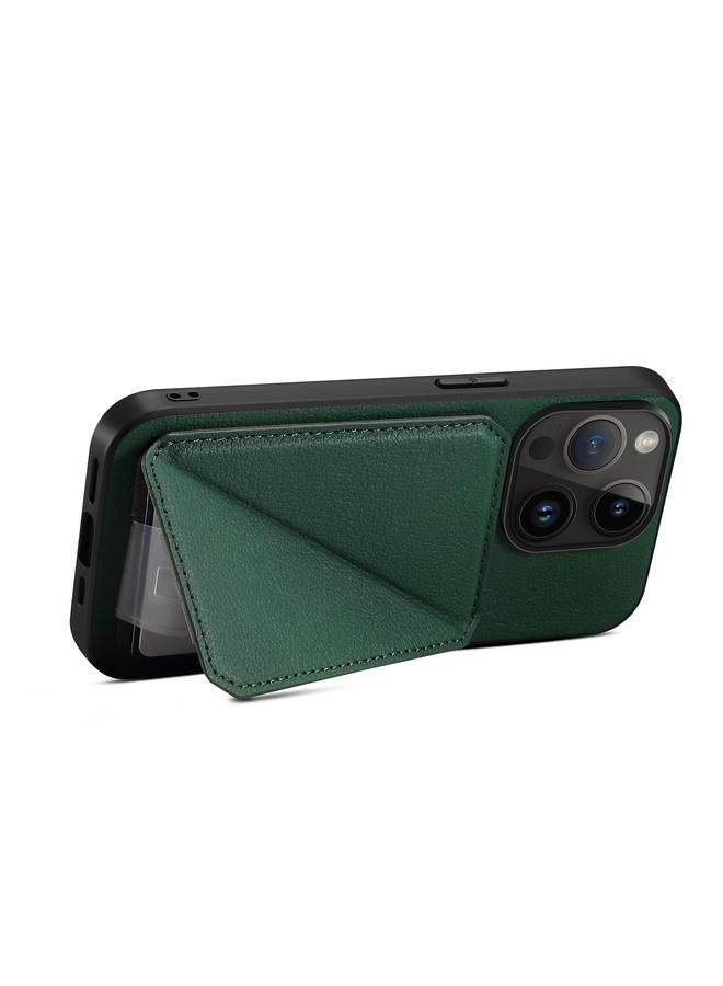 S-TOP Case For iPhone 11 Imitation Calfskin Leather Back Phone Case with Holder - Image 5