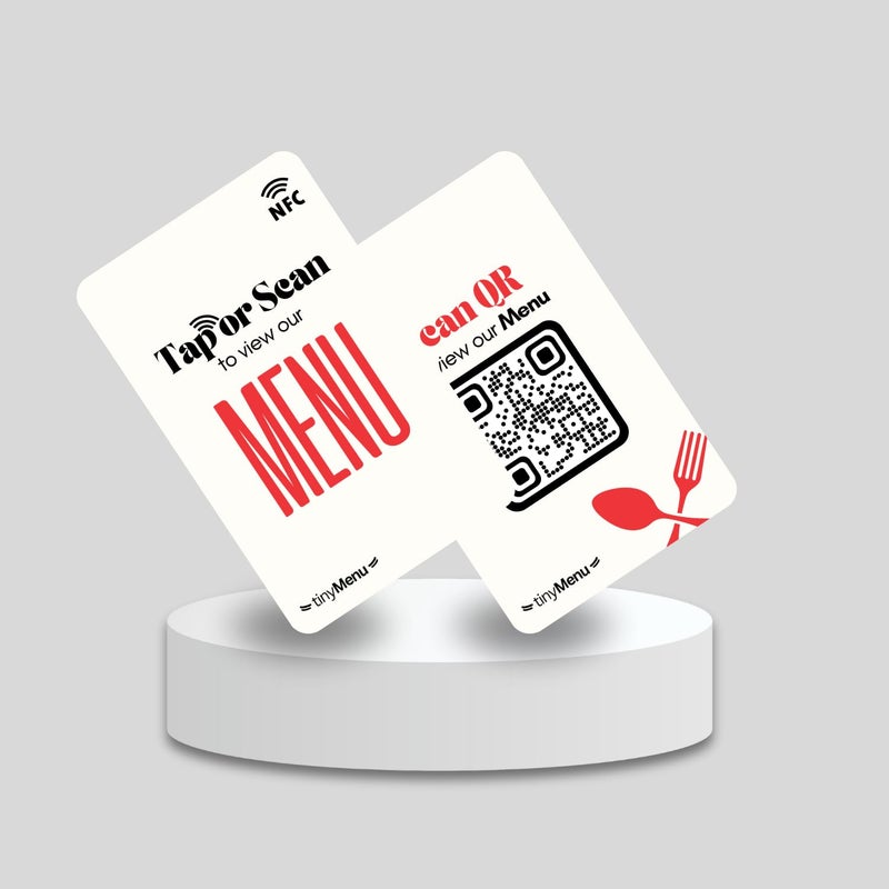 Tinydabba بطاقة قائمة NFC | مع رمز QR | قائمة NFC ورمز QR | للفنادق والمقاهي والمطاعم | لوحة تحكم مجانية مدى الحياة - Image 3