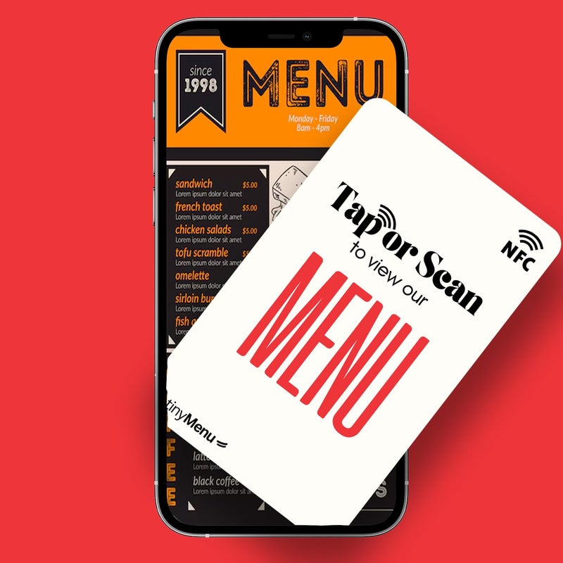 Tinydabba بطاقة قائمة NFC | مع رمز QR | قائمة NFC ورمز QR | للفنادق والمقاهي والمطاعم | لوحة تحكم مجانية مدى الحياة - Image 2