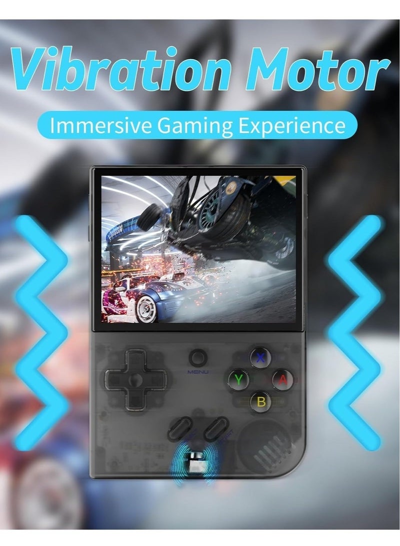 RedMapleTEK RG35XX Plus Linux Handheld Game Console, 3.5'' IPS Screen, Pre-Loaded 6900 Games, 3300mAh Battery, Supports 5G WiFi Bluetooth HDMI and TV Output (64GB, Transparent Black) - Image 4