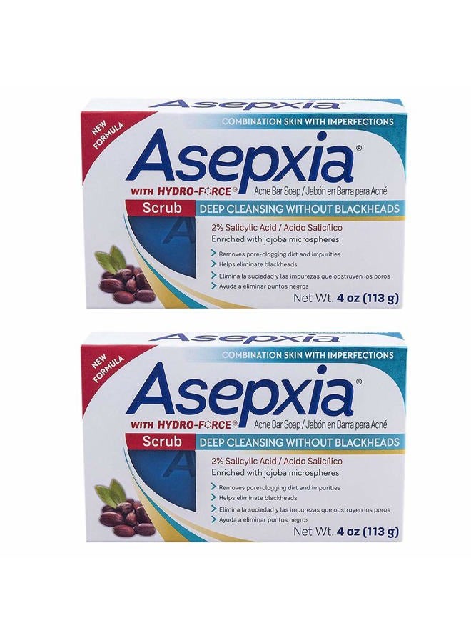 Asepxia Scrub Exfoliante Cleansing Bar Soap 4 oz (Pack of 2) - Image 1
