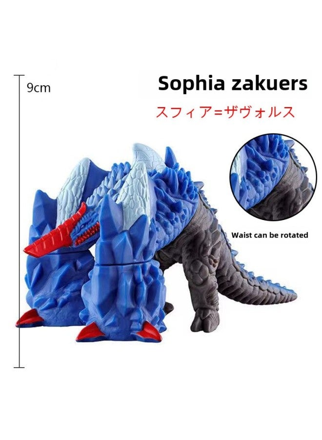 Children's Soft Rubber Monster Ultraman Toy Joint Movable Fall-resistant Interactive Hand-held Model Stall Wholesale-Color:149.sofia Zhools - Image 1