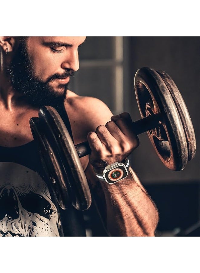 Silicone Magnetic Strap for Apple Watch Ultra Band 49mm 45mm 44mm 42mm Men/Women, Soft Sport Silicone Replacement Wristband Strap for iwatch Series 9/8/7/6/5/4/3/2/SE/Ultra2 - Image 2