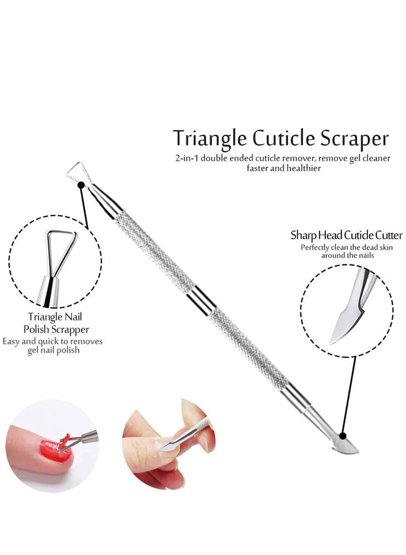 Globalstar Professional 2-in-1 Cuticle Remover & Nail Polish Scraper - Double Head Manicure Tool - Image 5