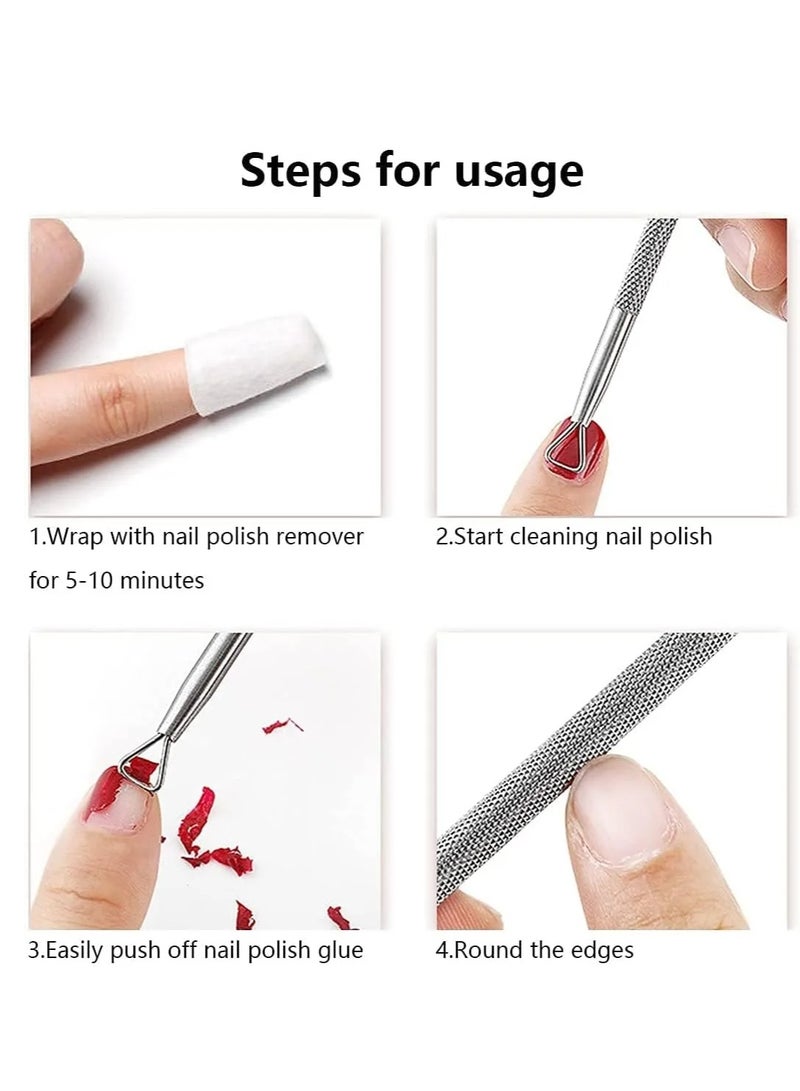 Globalstar Professional 2-in-1 Cuticle Remover & Nail Polish Scraper - Double Head Manicure Tool - Image 2