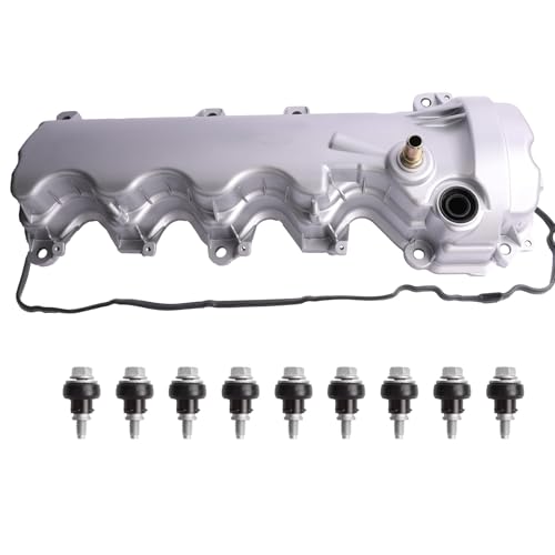 MITZONE Upgrade Left Side Aluminum Valve Cover Kit Compatible with Ford Lincoln Mercury Explorer Mustang Expedition Mark LT Navigator Mountaineer F-150 F-250 F-350 F-450 F-550 4.6L 5.4L 2004-2014 - Image 1