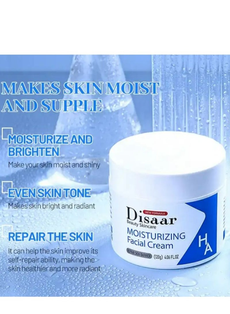 ديسار كريم مرطب بحمض الهيالورونيك للوجه مضاد للتجاعيد ومضاد للشيخوخة 120 جم - Image 4