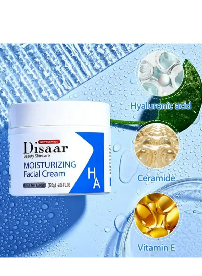 ديسار كريم مرطب بحمض الهيالورونيك للوجه مضاد للتجاعيد ومضاد للشيخوخة 120 جم - Image 3