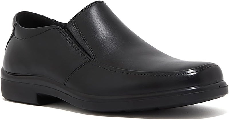 HUSH PUPPIES Black Leather Slip-On Shoes - Image 1