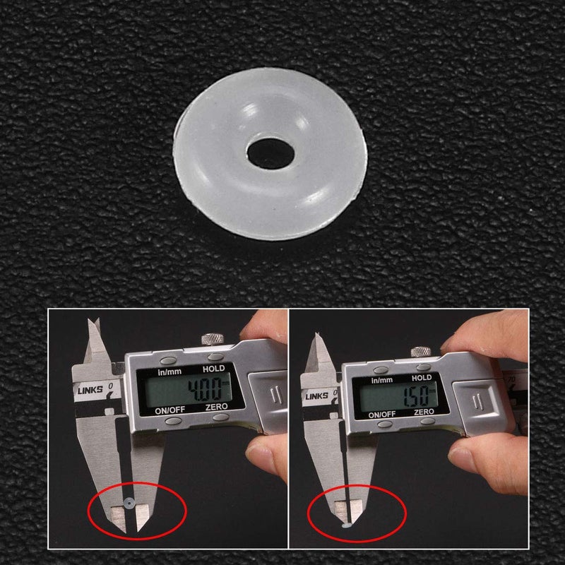 uxcell حلقة سيليكون O-Rings من uxcell، 4 مم OD 1 مم ID 1.5 مم عرض VMQ ختم حشية لإصلاح صمامات الضواغط، أبيض، عبوة من 30 - Image 3