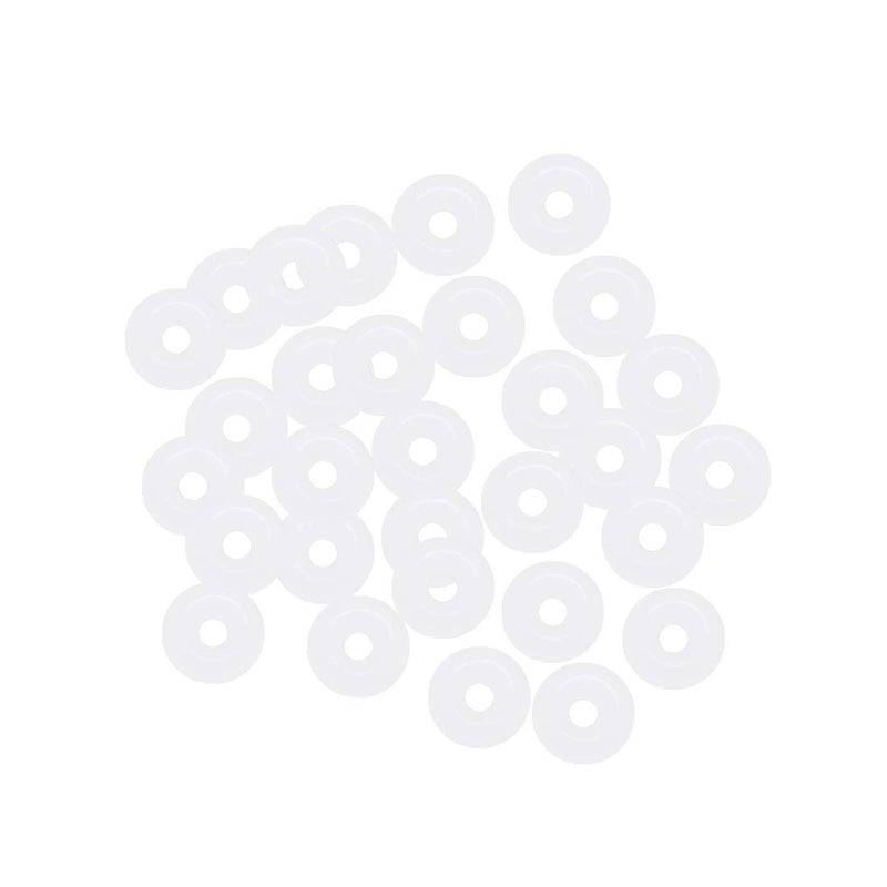 uxcell حلقة سيليكون O-Rings من uxcell، 4 مم OD 1 مم ID 1.5 مم عرض VMQ ختم حشية لإصلاح صمامات الضواغط، أبيض، عبوة من 30 - Image 1