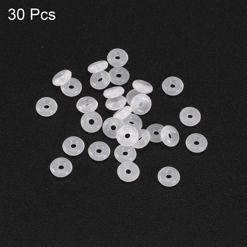 uxcell حلقة سيليكون O-Rings من uxcell، 4 مم OD 1 مم ID 1.5 مم عرض VMQ ختم حشية لإصلاح صمامات الضواغط، أبيض، عبوة من 30 - Image 2