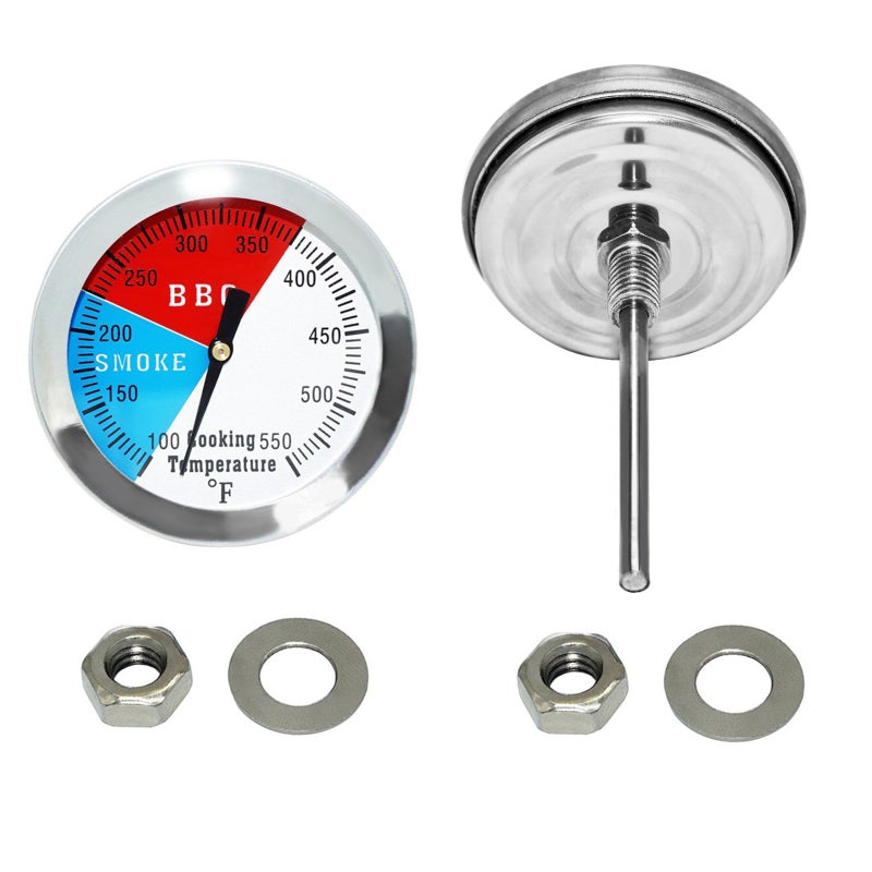 DOZYANT 2 Inch BBQ Thermometer Gauge - 2 Pcs Charcoal Pit Smoker Temp Gauge - Replacement for Smoker Grill Wood Charcoal Pit, Temp Thermometer - Image 4
