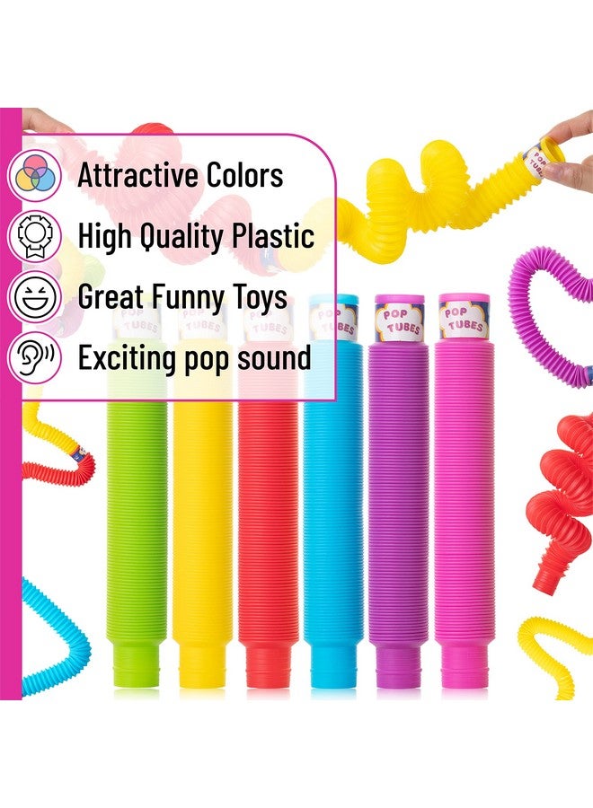 Mr. Pen Pop Tubes Sensory Toys 6 Pack Large Pop Tubes Pop Tube Pop Tubes Fidget Toys Fidget Tube Sensory Tubes For Toddlers Tubes For Kids Sensory Fidget Tubes Sensory Tube  - Image 5