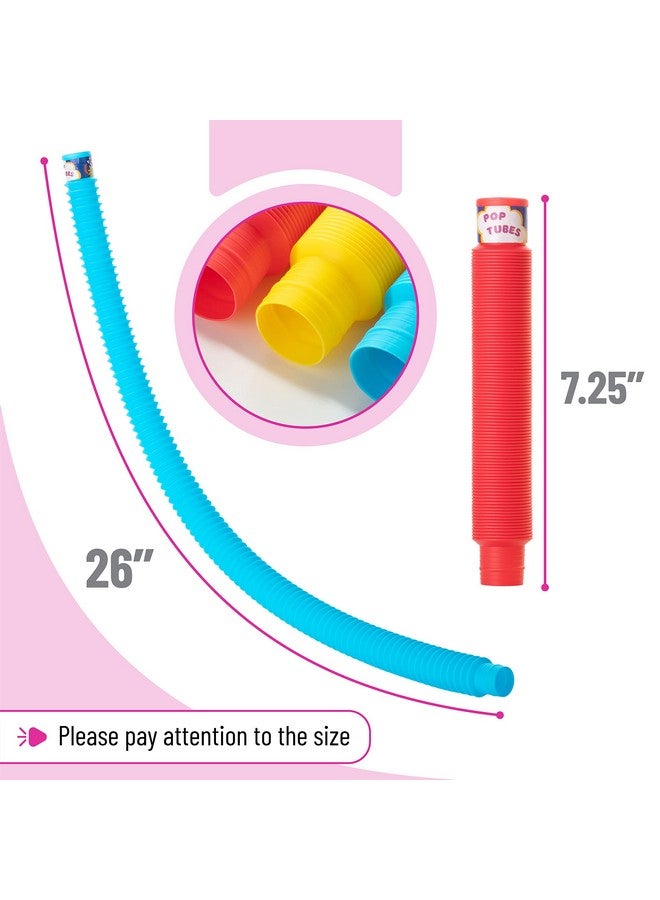 Mr. Pen Pop Tubes Sensory Toys 6 Pack Large Pop Tubes Pop Tube Pop Tubes Fidget Toys Fidget Tube Sensory Tubes For Toddlers Tubes For Kids Sensory Fidget Tubes Sensory Tube  - Image 4