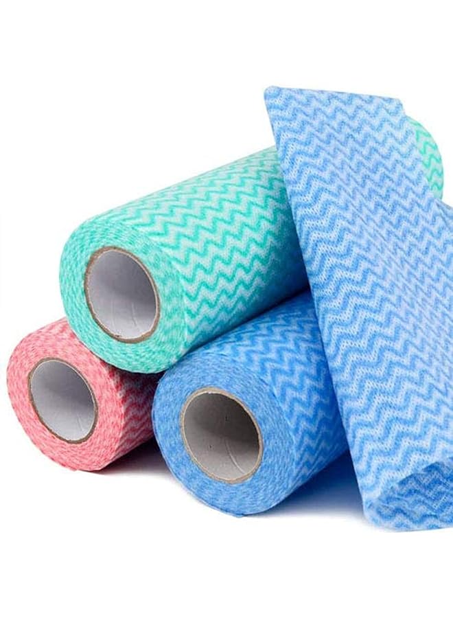 SKY-TOUCH 3 Rolls Reusable Cleaning Wipe Sheet Multipurpose Towel Cleaning Cloth Disposable Nonstick Wiping Rags Household Paper Towels For Kitchen House Cleaning Cloth Towel 6974042151935 - Image 1