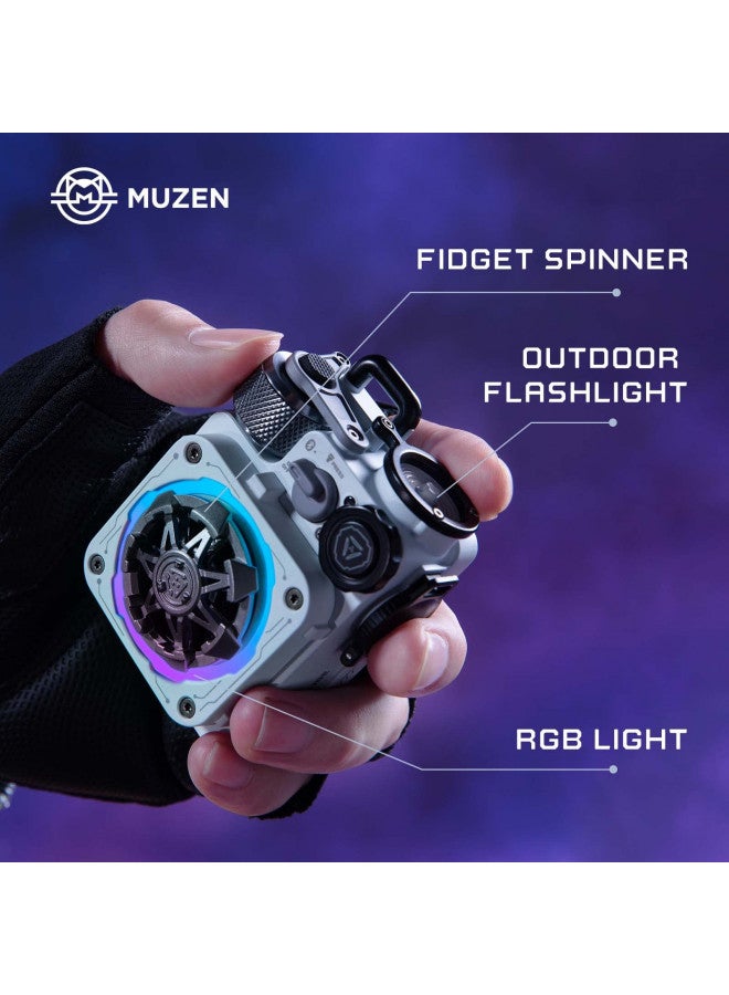 Muzen Cyber Cube-Pro Bluetooth Speaker, Bluetooth 5.0, Portable Speaker with Fidget Spinner, Crystal Clear Sound with RGB Led Light Wireless Speaker, Waterproof Speakers for Indoor Outdoor - Image 2