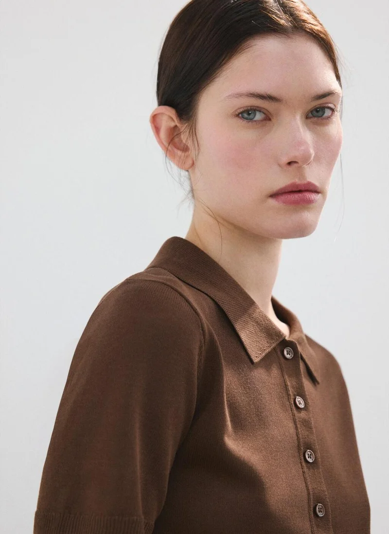 MANGO  Knitted polo-neck sweater for Women | Best Price UAE