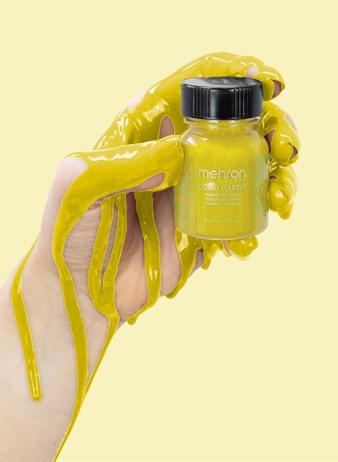 mehron Makeup Liquid Face & Body Paint (1 oz) (YELLOW) - Image 2