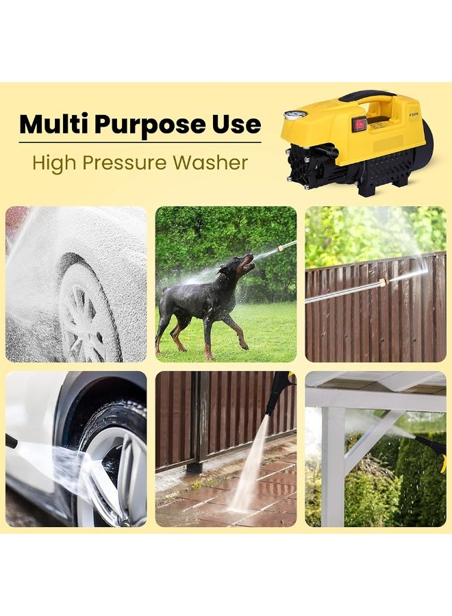 BlueFire Car Washer High Pressure Pump 1800W | 120 Bar | 6.5L/Min Flow Rate | Corded Electric | Durable & Powerful Pressure Washer with 5m Hose, Spray Gun & Water Filter | Portable Cleaning Machine for Car, Bike, Home, and Outdoor Use - Image 5