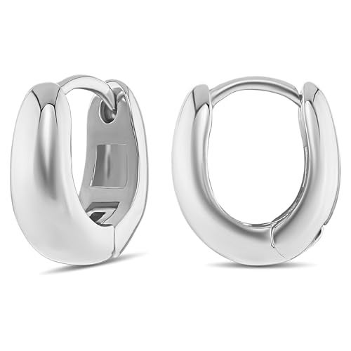 MILLA 14k Gold Plated Huggie Earrings Set - Hypoallergenic 12mm Lightweight Y2K Preppy Ear Huggers - Image 1