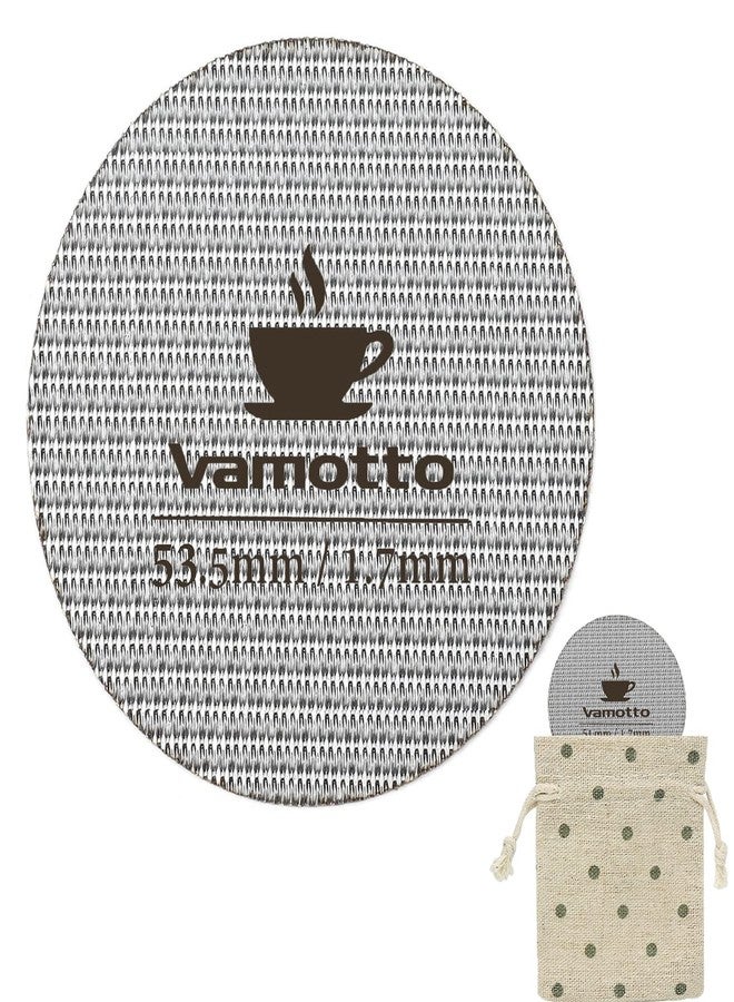 Vamotto 53.5mm Espresso Puck Screen, 316 Stainless Steel Espresso Shower Screen Professional Barista Espresso Portafilter Screen for Espresso Portafilter Filter Basket with 1.7mm Thickness 100μm - Image 1