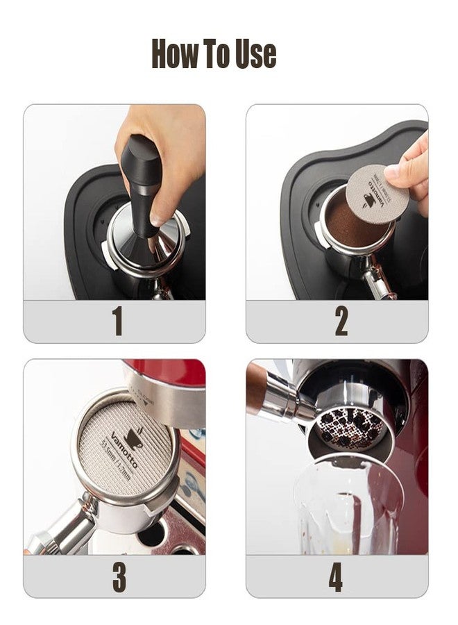 Vamotto 53.5mm Espresso Puck Screen, 316 Stainless Steel Espresso Shower Screen Professional Barista Espresso Portafilter Screen for Espresso Portafilter Filter Basket with 1.7mm Thickness 100μm - Image 5