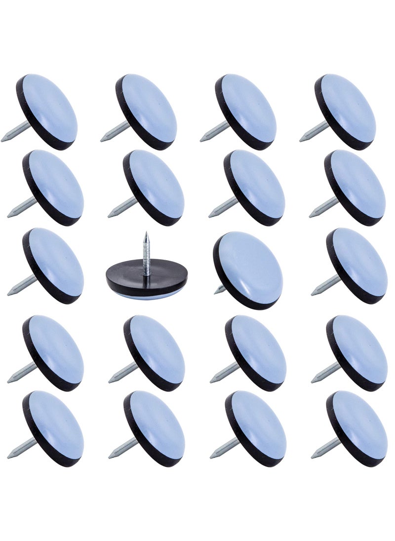 CSFMC CSFMC Teflon Furniture Sliders PadsTableChairCabinetSofa Small Size PTFE GlidesNail on Furniture Legs by Protect The FloorHeavy Duty Furniture Sliding Block 1 inch25mm Base 20 Pack 