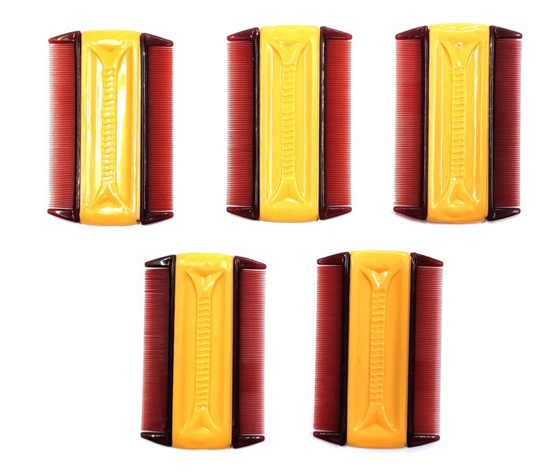 Maple Magic Premium Tooth Comb for Lice Dust Comb for Men,Women Combo (Multicolour), Pack of 5 - Image 1
