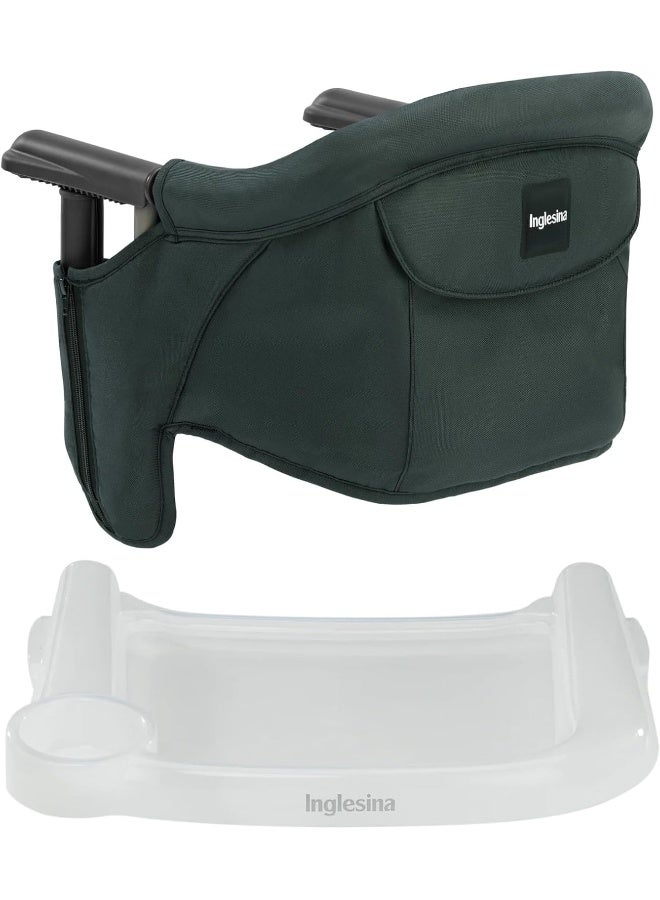 Inglesina Fast Table Chair (Dark Green) + Fast Dining Tray Plus - High Chair for Babies & Toddlers - Image 1