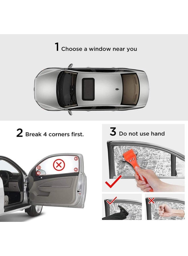 ATRJSZ Emergency Car Escape Tool (2 Pack) with Window Break Hammer and Seat Belt Cutter, Life Saving Safety Gear for Quick Vehicle Exit - Image 5