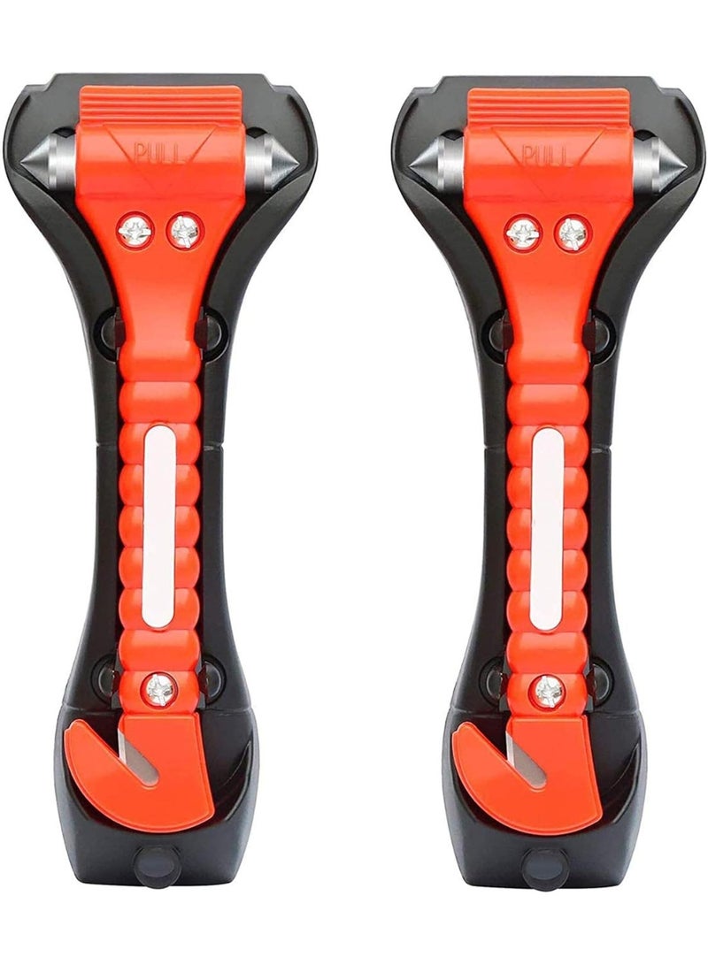 ATRJSZ Emergency Car Escape Tool (2 Pack) with Window Break Hammer and Seat Belt Cutter, Life Saving Safety Gear for Quick Vehicle Exit - Image 1