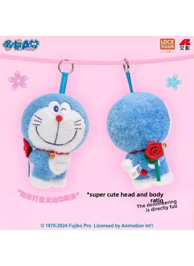Smart Genuine Doraemon Flower Language Blessing Plush Trendy Play Blind Box Fun Desktop Ornaments Toy Pendant Doll-Color:Doraemon-flower Blessings [3 Random]-Specification:Blind Box Returns And Exchanges Are Not Supported After Unpacking
