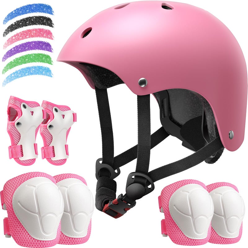 DARME Kids Bike Helmet Set Adjustable Helmet for Ages 310 Year Boys Girls Pad Set with Knee and Elbow Pads for Bike Roller Skating Scooter Longboard and More Sports - Image 2