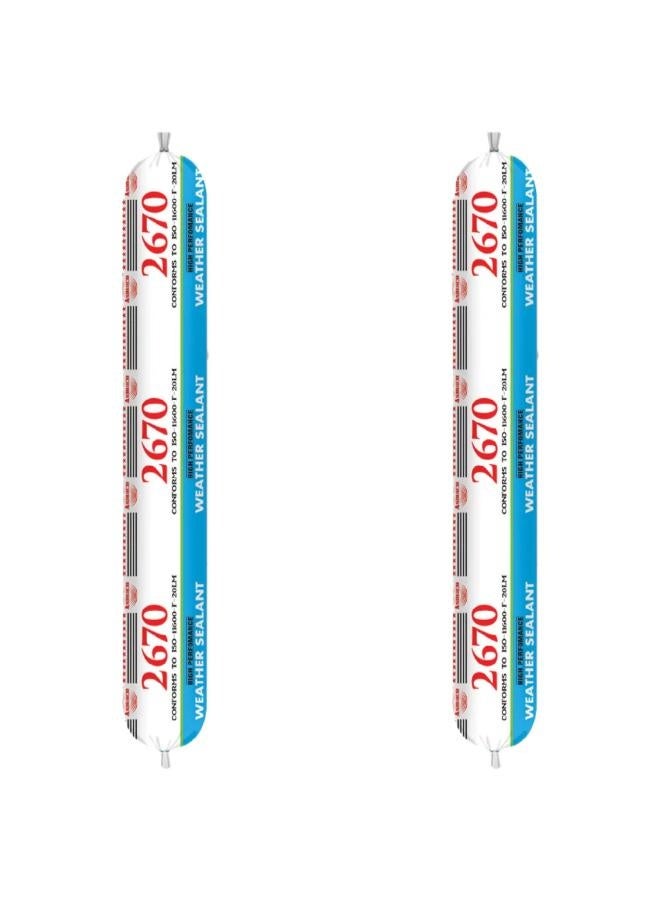 Asmaco 2670 Silicone Sealant - Clear - 600 Ml - Set of 02