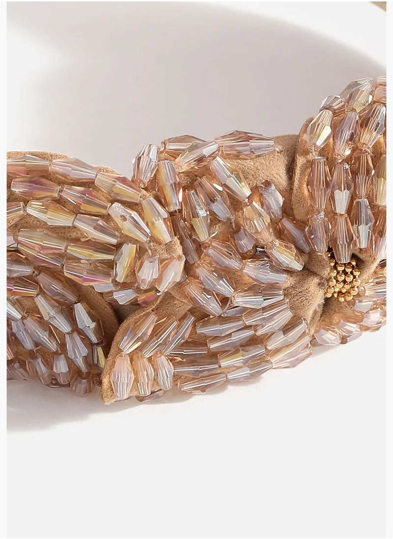 SOHI Gold Plated Designer Hair Band