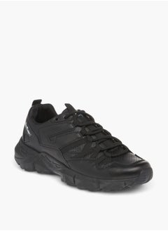 Lee Cooper Mens Panelled Lace-Up Sneakers With Pull Tab  - Image 1