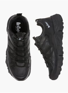 Lee Cooper Mens Panelled Lace-Up Sneakers With Pull Tab  - Image 2