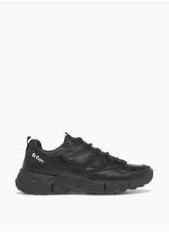 Lee Cooper Mens Panelled Lace-Up Sneakers With Pull Tab  - Image 3