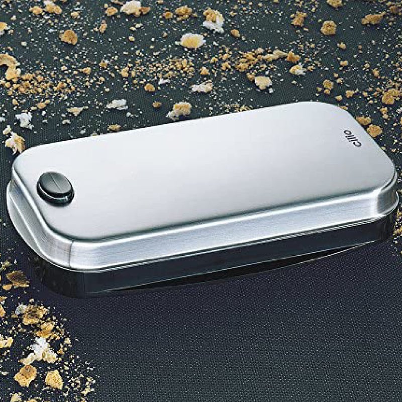 Cilio 18/10 Stainless Steel Table Crumb Remover,Silver/Black - Image 3