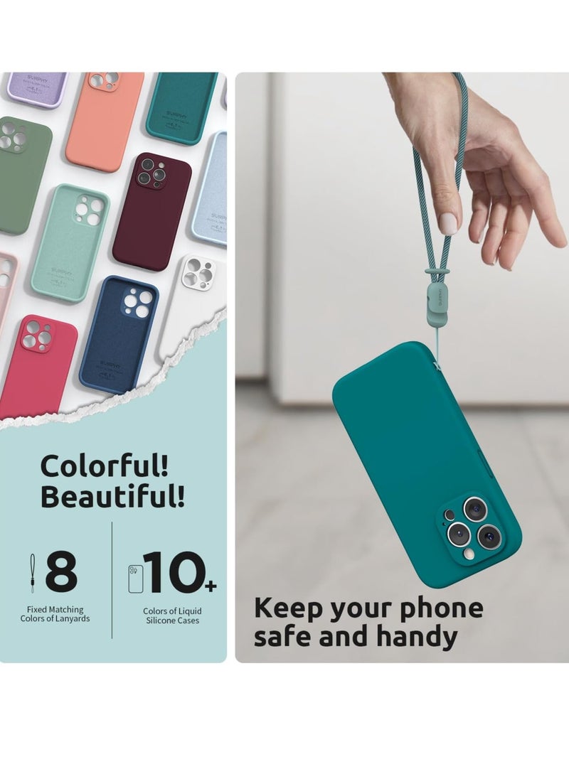 Raxoom Design for iPhone 15 Pro Max Case, Liquid Silicone [2 x Screen Protectors & 1 x Lanyard] Protection for Each Lens Shockproof Cover for iPhone 15 Pro Max 6.7 inch 2023, Teal Blue - Image 5